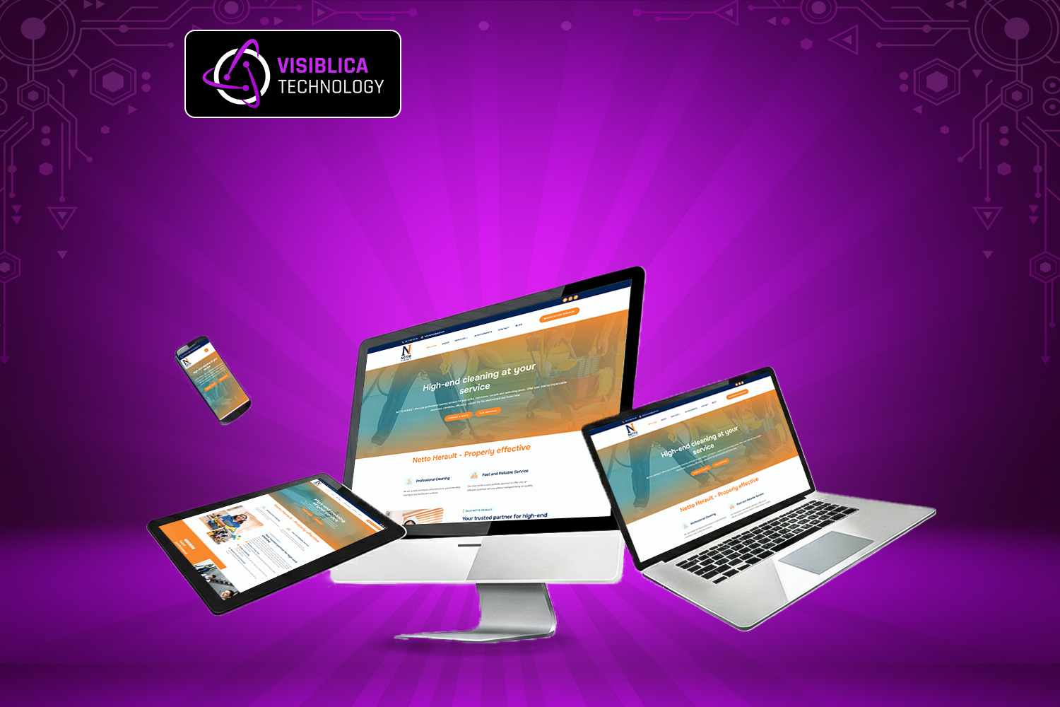 Netto Hérault – Professional Cleaning Services Website | Visiblica Tech