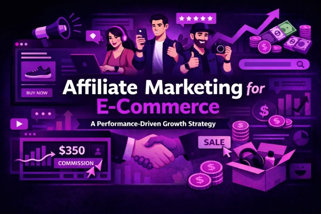 Affiliate Marketing for E-Commerce Businesses: A Complete Growth Framework by Visiblica web development agency USA